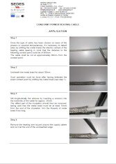 kesilebilir kablo rezistans uygulama constant power cable application guide SEDES-broşür-SEDES-brochure